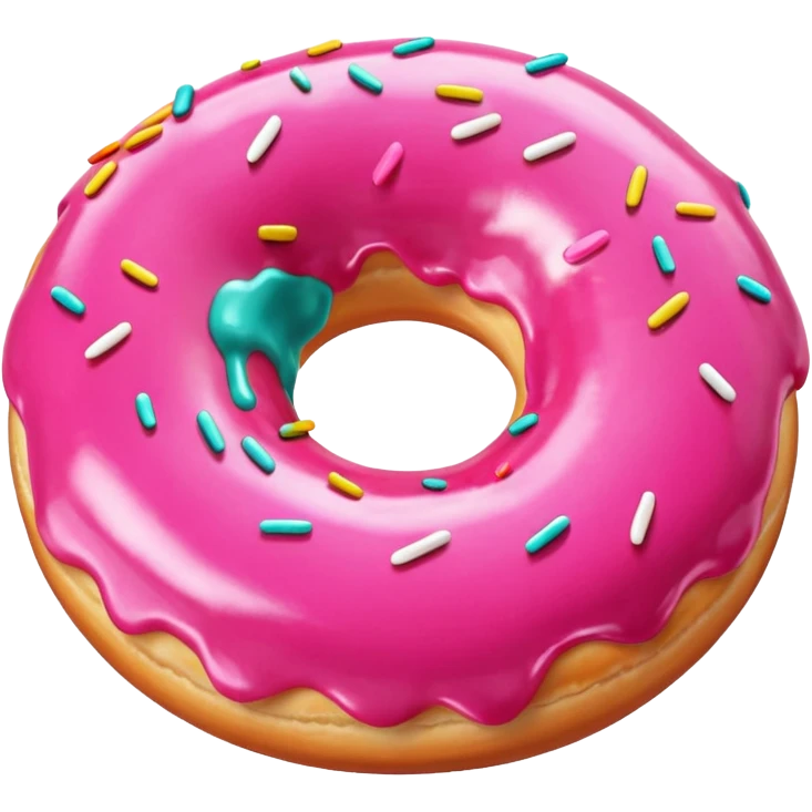 donut rosa liso sem granulado emoji