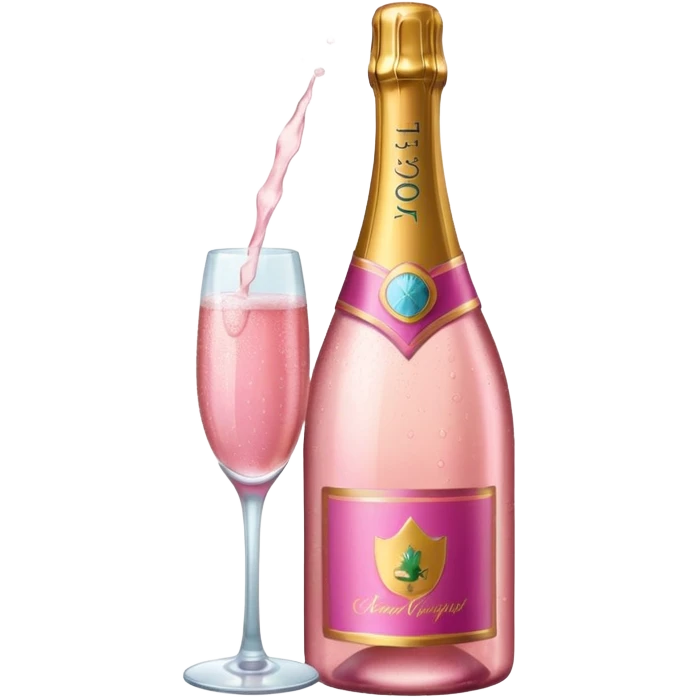 pink champagne bottle emoji emoji