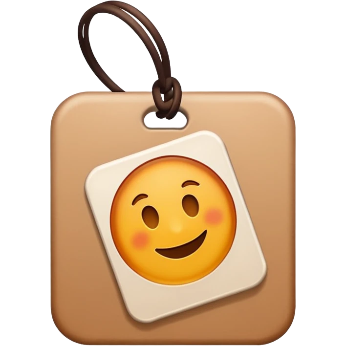 brown white Price tag emoji