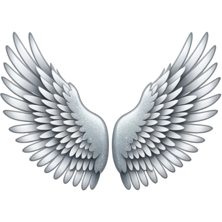 wings glitter white emoji