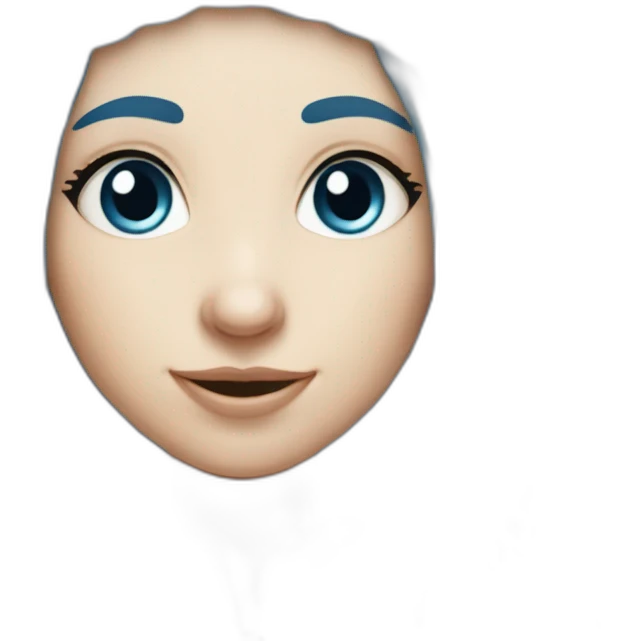 Long-dark-blue-hair-elf-girl-winter emoji