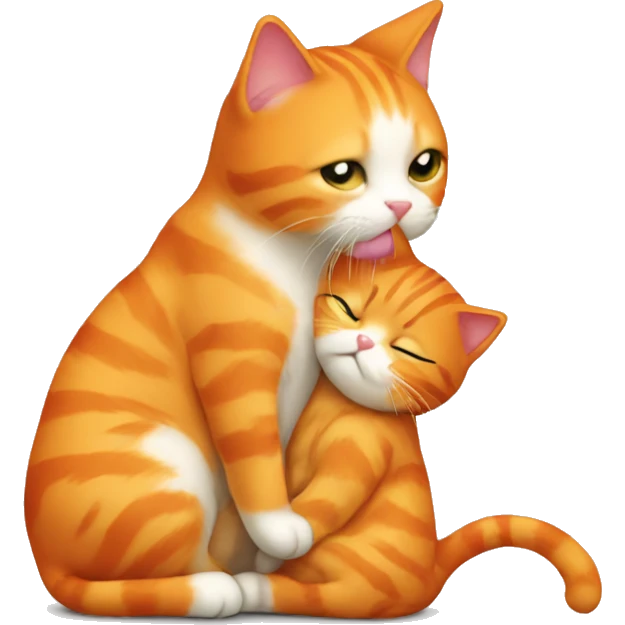 Orange cat kissing  emoji