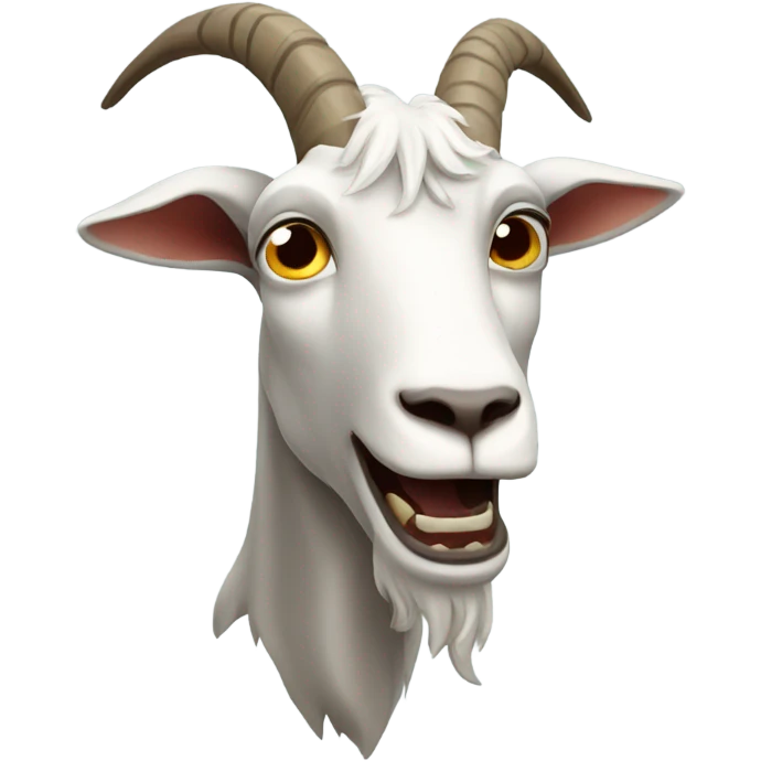 Scary goat emoji