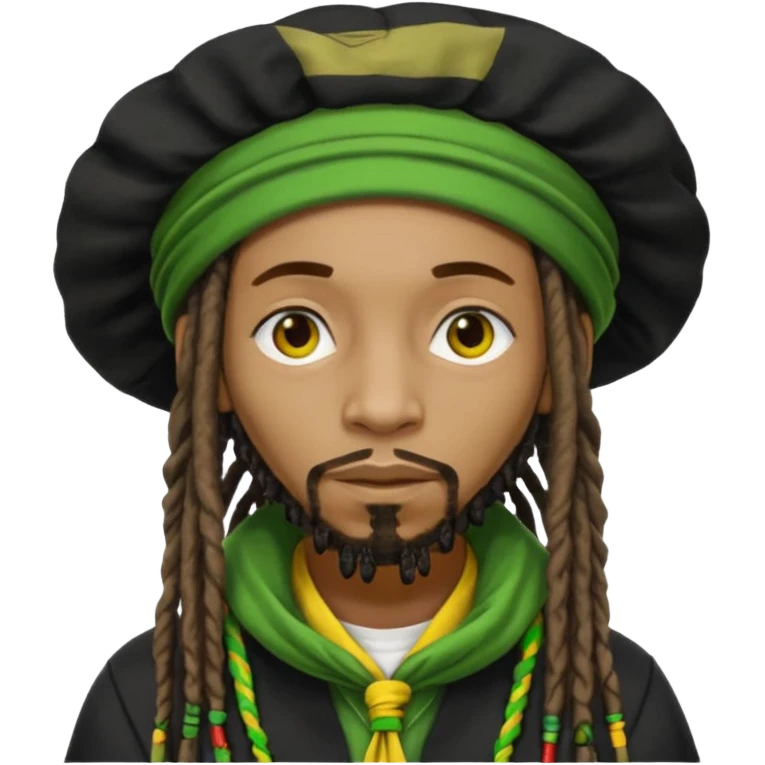 Jamaican dreads with a Jamaican bonnet no person just the hair emoji