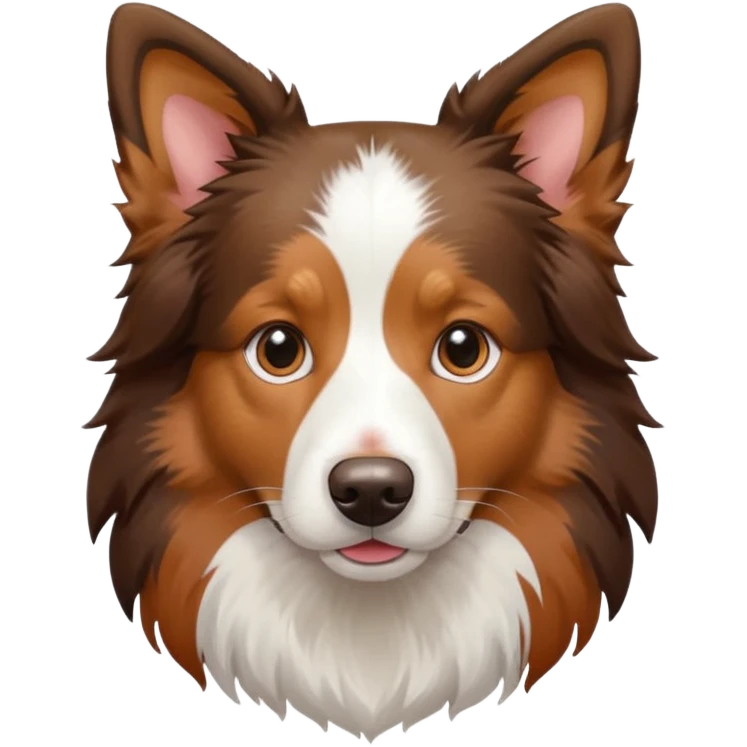 Colorful Border collie Dog, Border collie Portrait, Dog Sticker Clip art emoji