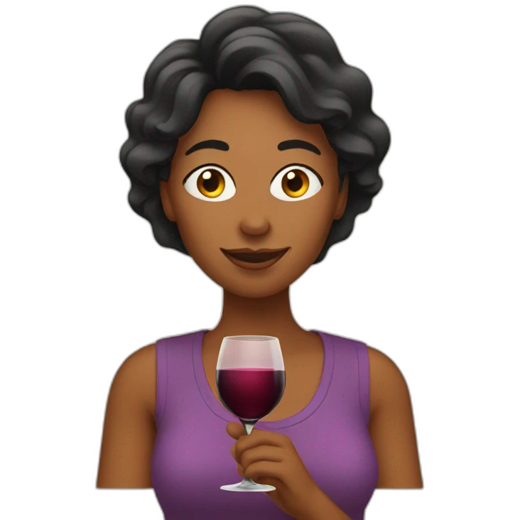 mom drinking wine emoji