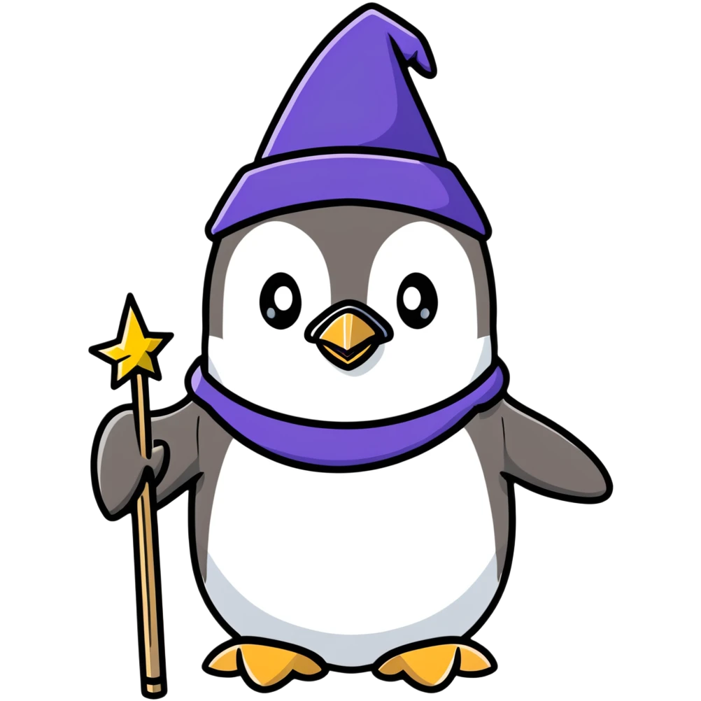 penguin wizard emoji