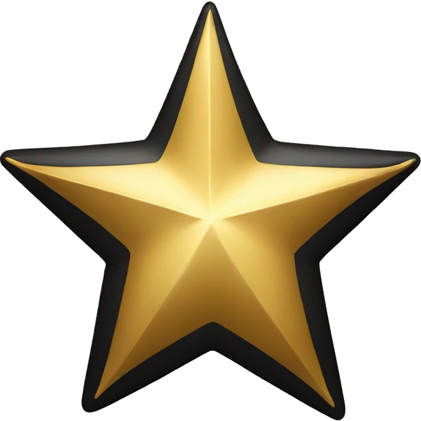 Black and gold star emoji