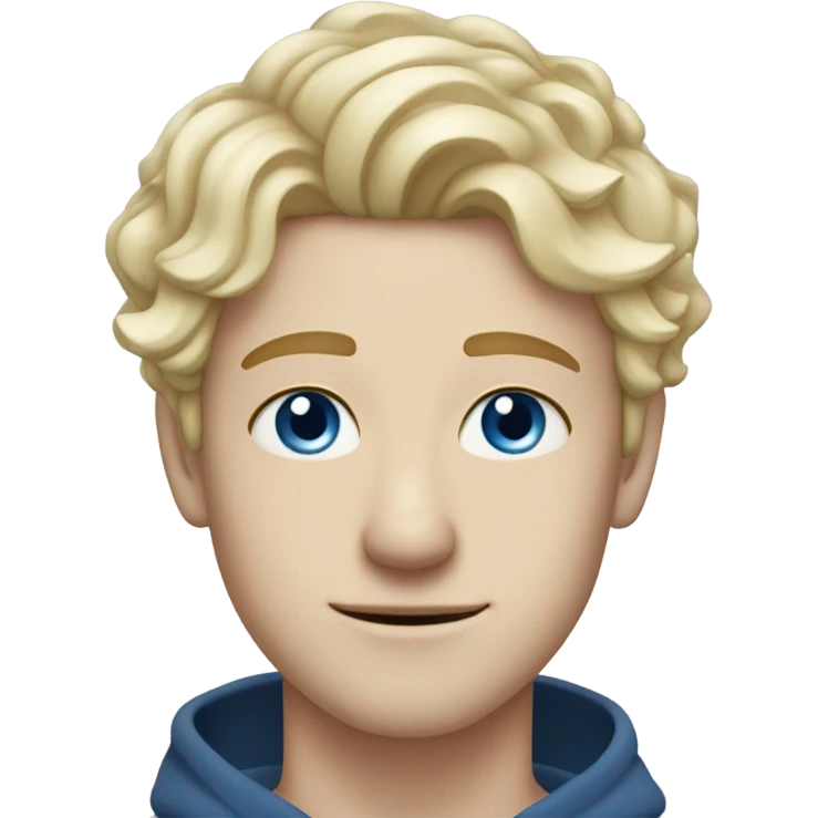 light curl blonde 25yo man blue eyed pale skin without moustache emoji