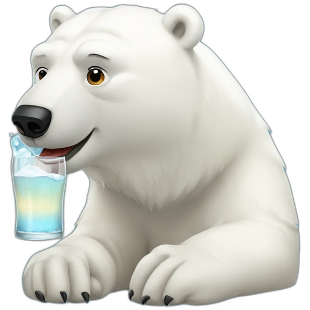 Polar-bear-drinking-beer emoji