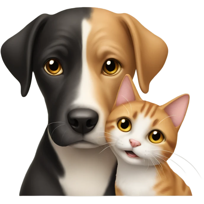 Dog with cat emoji