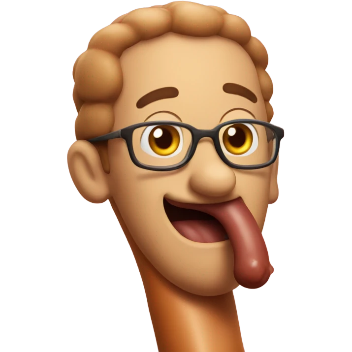 silly sausage human emoji