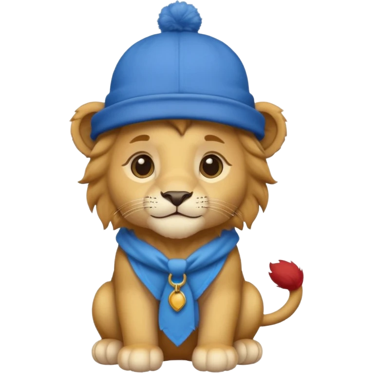 blue hats, baby lion emoji