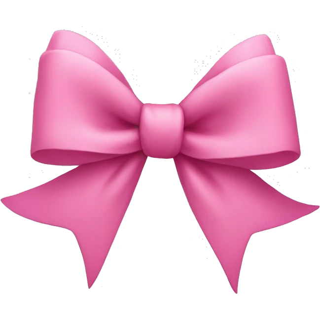 Pink smiling bow emoji