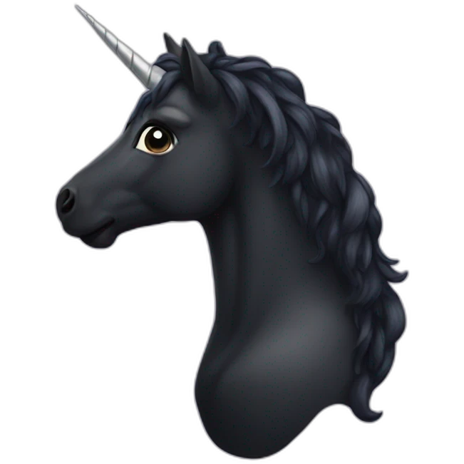 Black unicorn emoji
