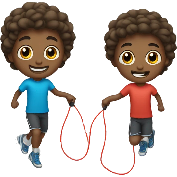 My boy jumping rope  emoji