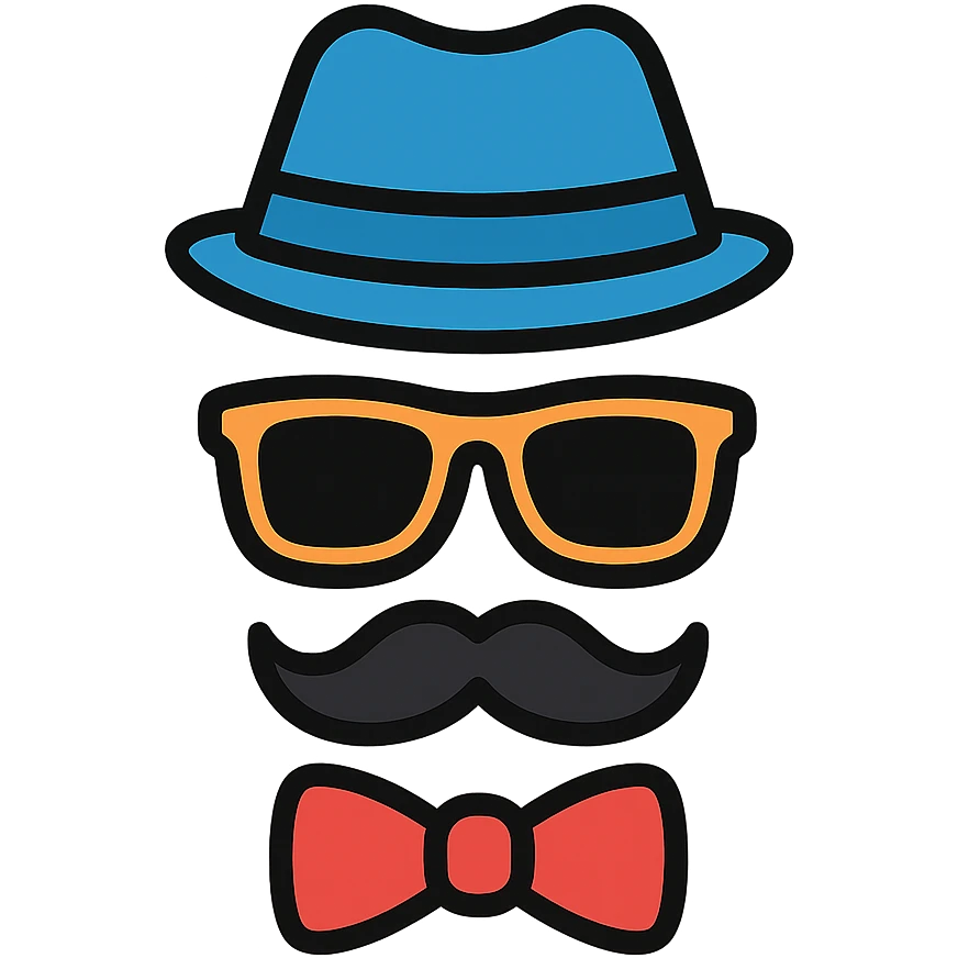 hat, sunglasses, moustache, and bowtie emoji