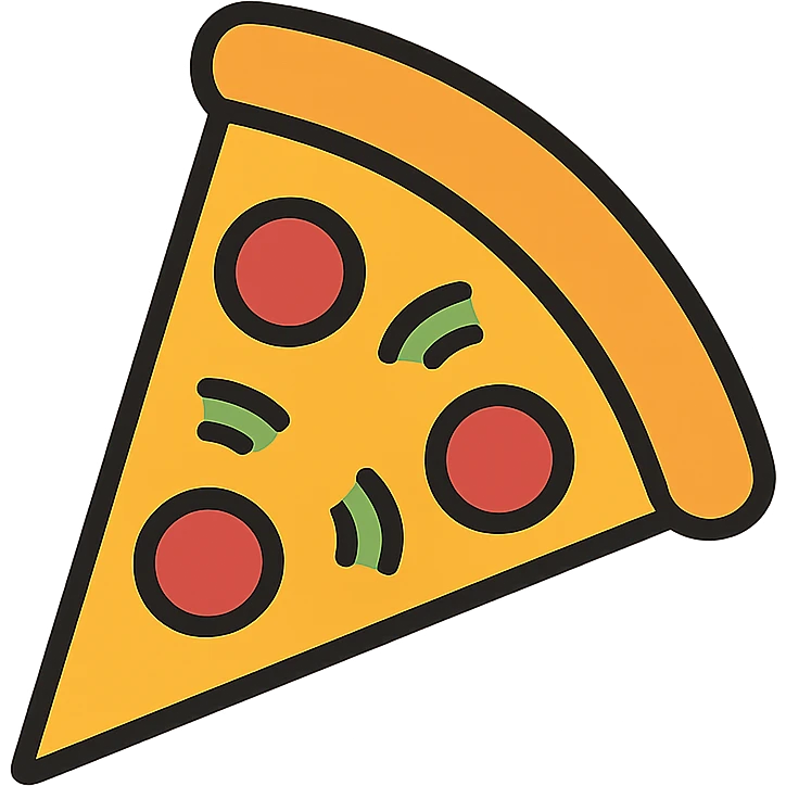 pizza slice color outline icon style emoji