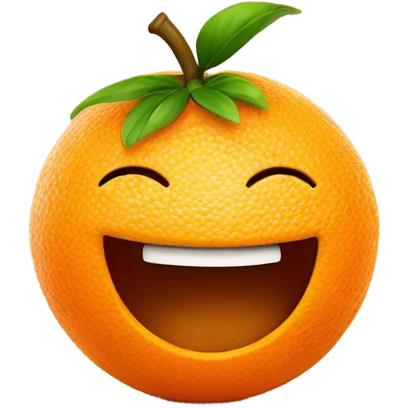 Orange with a smile emoji