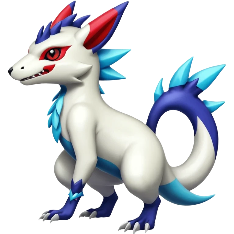 Shiny Vibrant Exotic Colorful Cool Zangoose-Salandit-Absol-fusion emoji