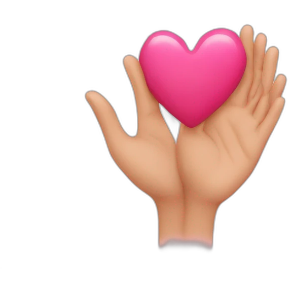 Emojis coeur avec les mains qui font un coeur emoji