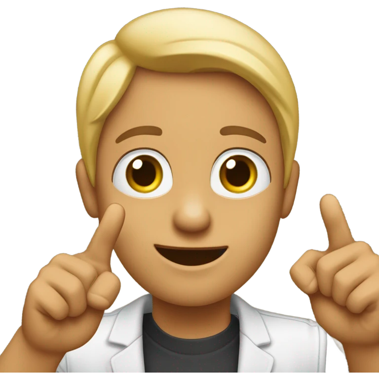An person doing the do better gesture  emoji