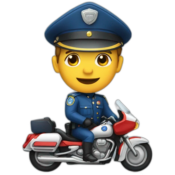 Gendarme en moto emoji