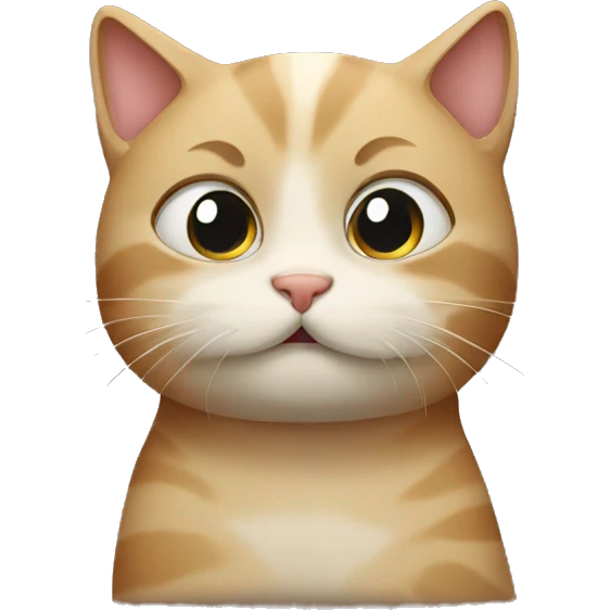 Cat shy covering mouth emoji
