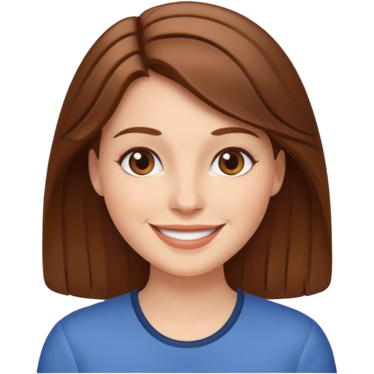 Fat brown haired white woman emoji