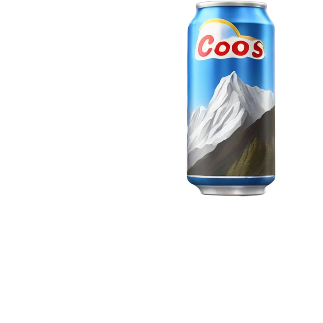 Coors can on a mountain emoji