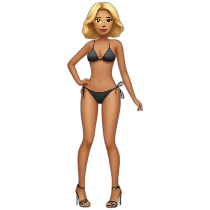 woman on bikini and high heels emoji