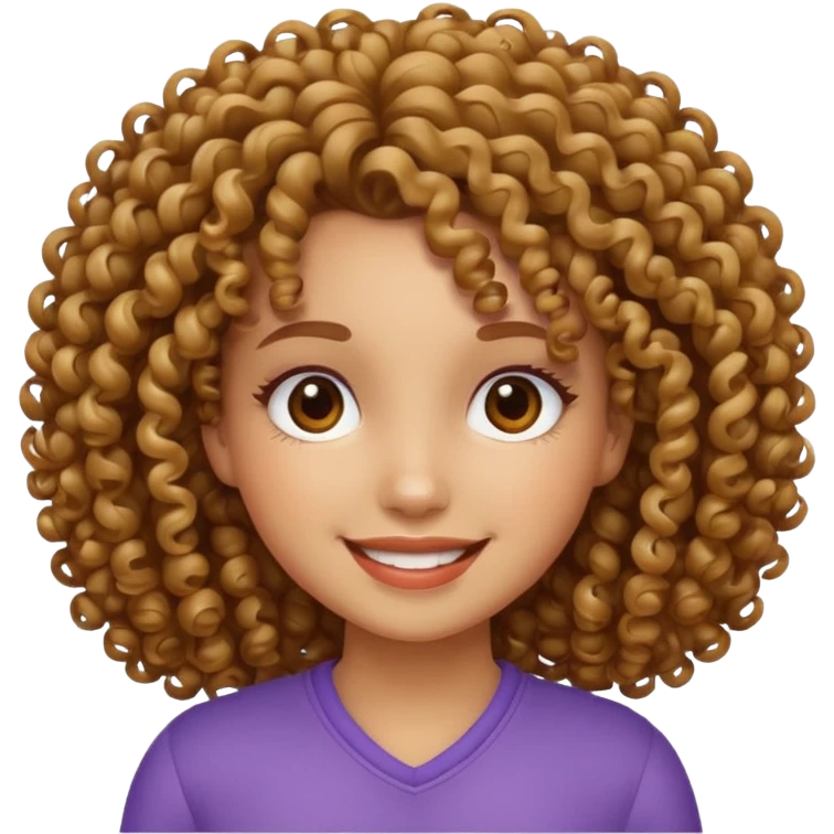 um emoji de  uma menina cacheada emoji