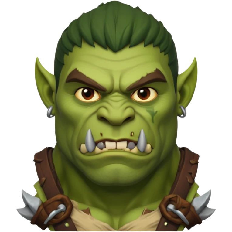 create a dnd style orc.png using 48x48 pixels size emoji