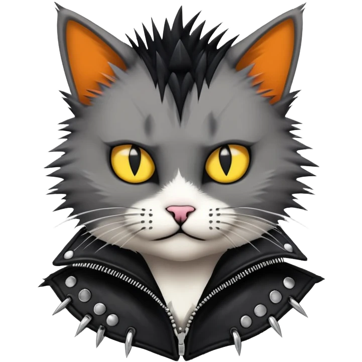 Кошка в стиле панк  emoji