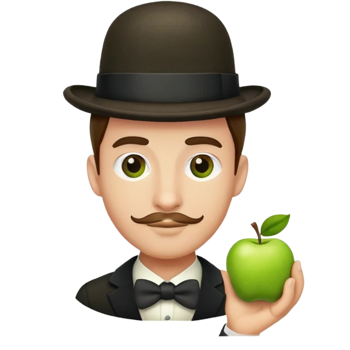 Magritte “the son of man”  emoji