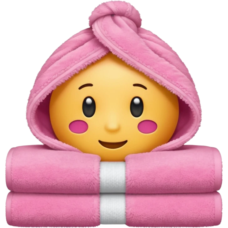 pink towel emoji
