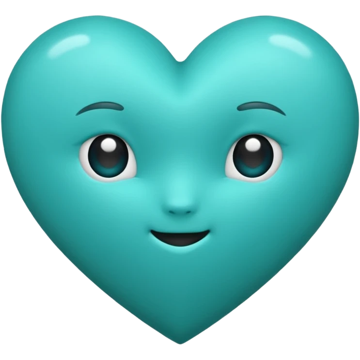 Teal heart with hug emoji