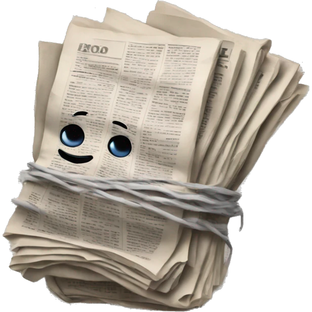 a bundle of newspaper emoji