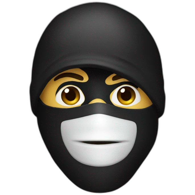 rob in a black mask emoji