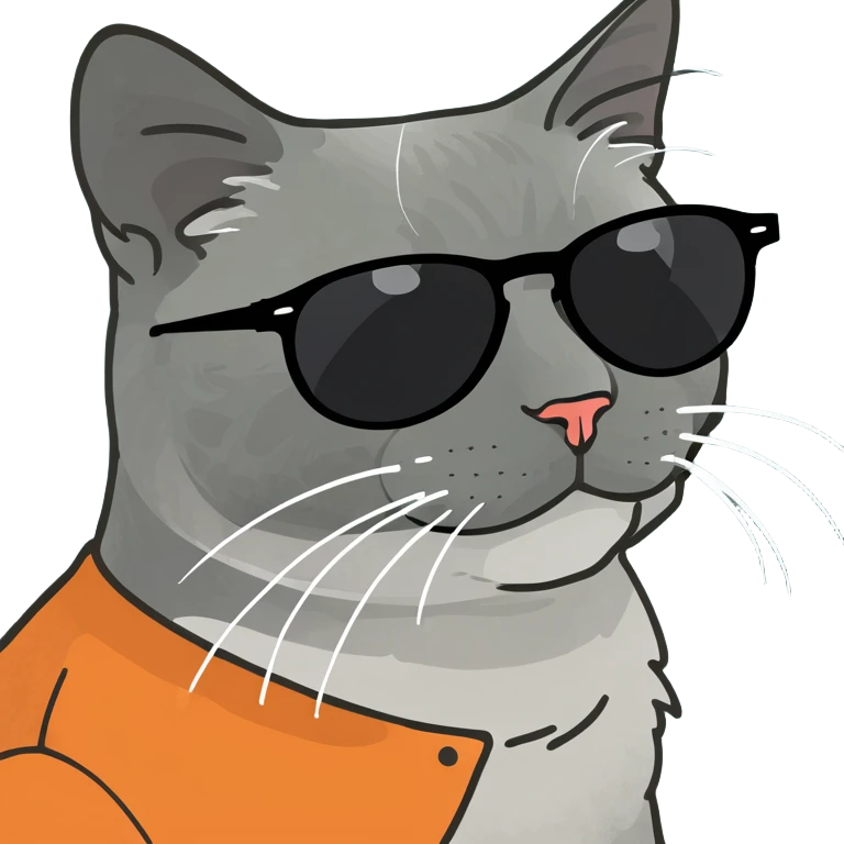Cat with sunglasses emoji
