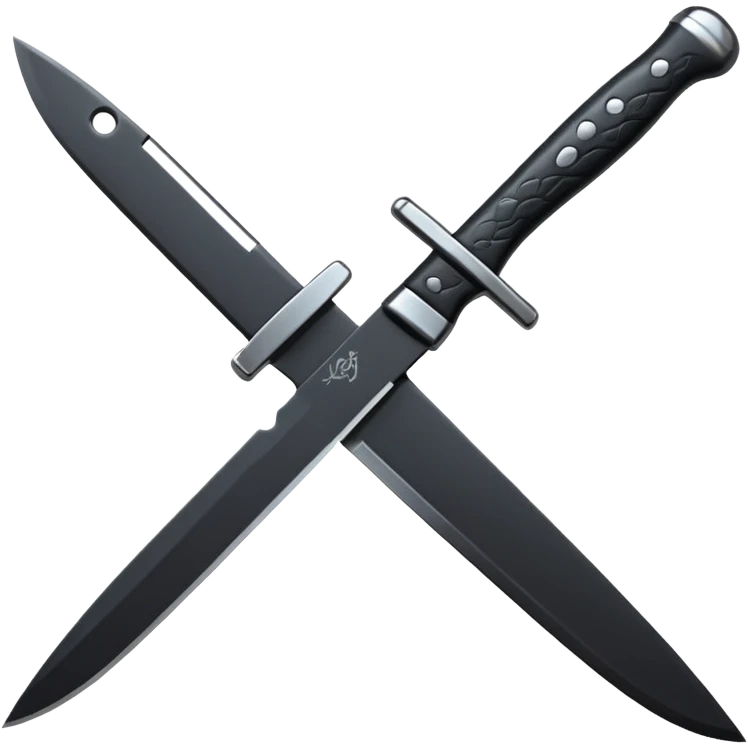 ninja knife all black emoji