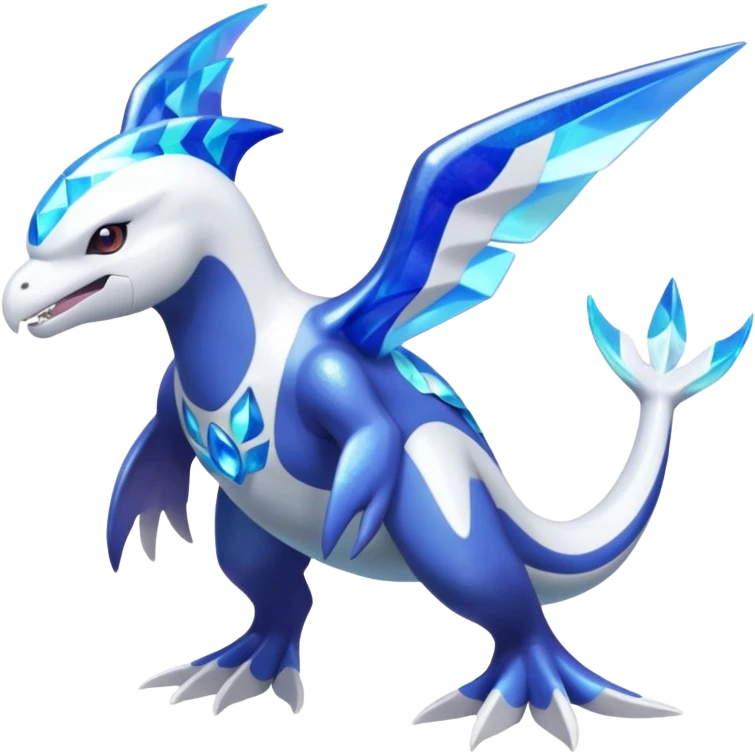 Shiny Kyurem-Kyogre-Latios-Lugia-Fakémon-hybrid-creature (full body)  emoji