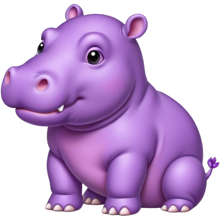 Purple hippo baby emoji