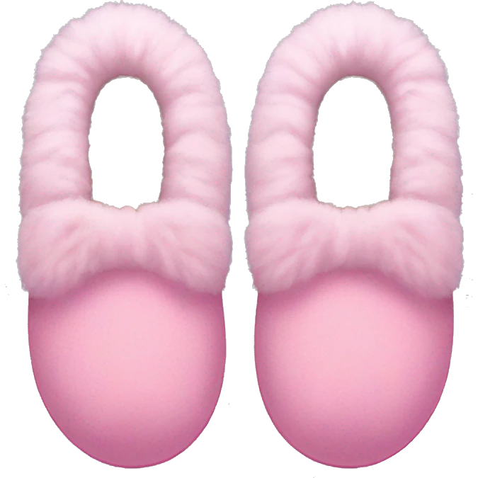 pink slippers with fluff emoji