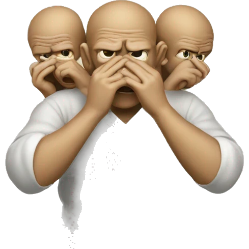See no evil hear no evil speak no evil emoji