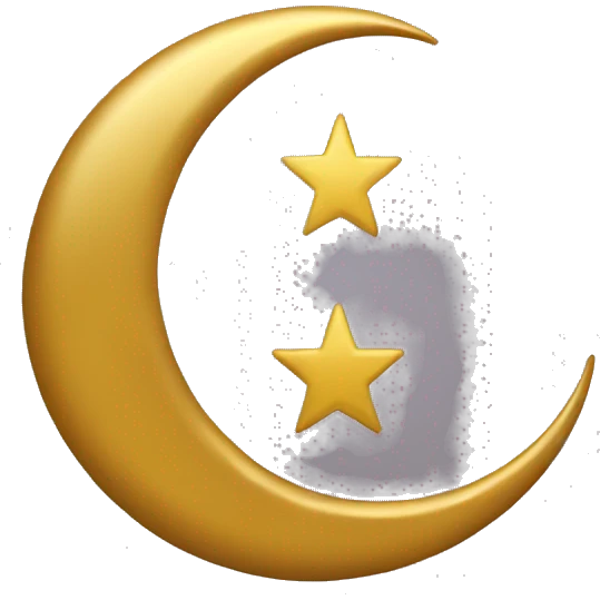 Muslim golden crescent emoji
