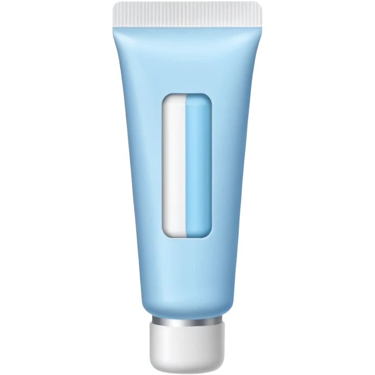 ointment tube light blue and white, thin emoji