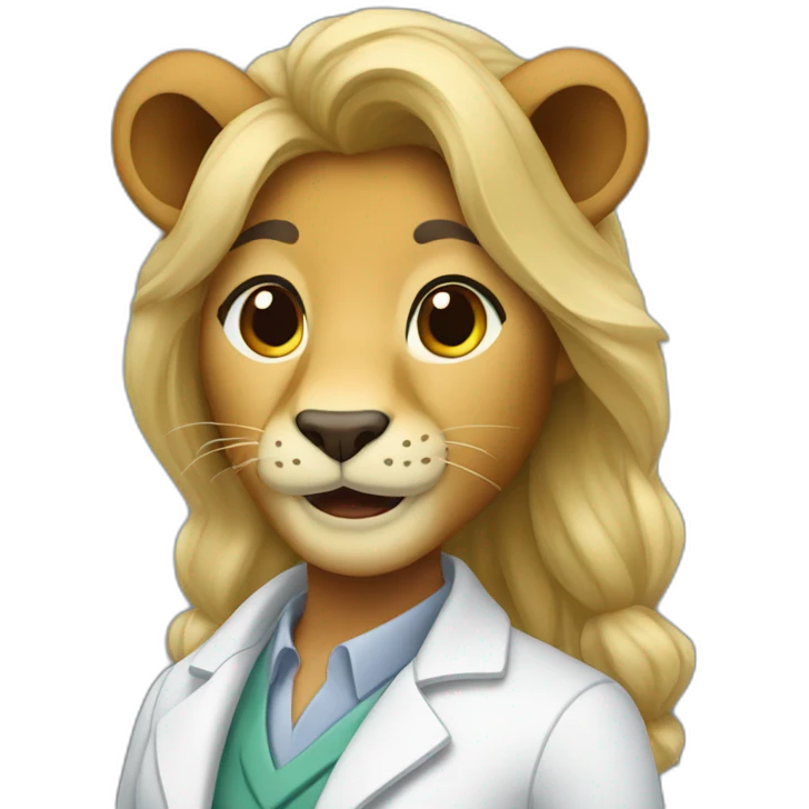 Lioness teeth doctor emoji
