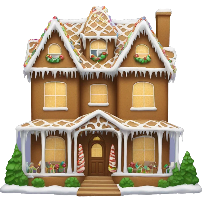 Gingerbread house mansion emoji