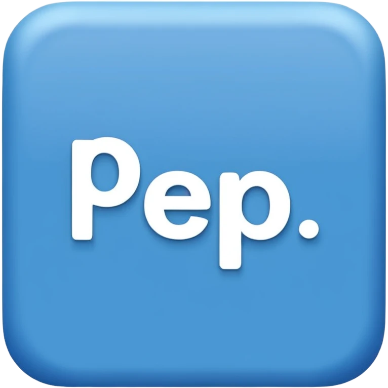 create " PEP " IN SQUARE SHAPE BLUE BACKGROUND emoji